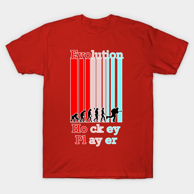 Hockey Lovers , Evolution Of Hockey players , Hockey gift , Hockey Addicts , Gameday T-Shirt by OsOsgermany